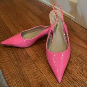 Hot Pink Patton Kitten Hills -Size 7 M virtually new!